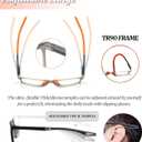 3 x Hubeye Photochromic Progressive Reading Glasses for Men and Women Ultralight Flexible Anti-Blue Light ReadersClear+Black+Orange+2.5