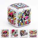 Street-Art Soccer Cube Squeaky Dog Toy