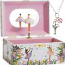 ABI + OLIE Musical Ballerina Jewelry box for Girls - Ballerina Music Box - Ballet Gifts - Toys for Girls 4-6 plus