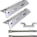 Grill Replacement Parts for Brinkman 810-4220-S, Stainless Steel Grill Pipe Burner, Heat Plate Tent Shield, Carryover Tube for Brinkmann 810-4220-S Grill, Brinkmann Grill Replacement Parts 810-4220-S