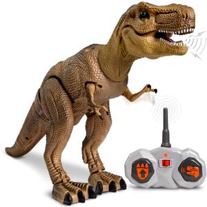 Discovery Remote Control T-Rex Dinosaur  Realistic Jurassic RC Action Figure with Walking Legs, Roaring Sounds, Chomping Mouth| Dinosaur Toys for Kids| Boys Toys RC Car Gift| Fun Dino for Ages 6+