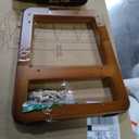 latifolia Solid Wood Bench, Entryway Shoe Bench with Cushion, 2 Tier Shoe Storage Organizer for Hallway, Living Room(Green,39.70''L)