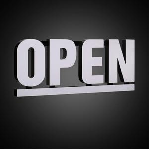 30"x13" Large LED Open Sign, Ultra Bright Unique Design Open Signs for Business with Sturdy Chain and RGB Underline, High Visibility Open Sign for Retail Store Shop