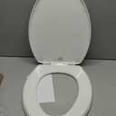 Bemis 7300SLEC Slow Close Toilet Seat, Easy Clean Hinges and Durable Plastic Seat, Made in USA, Elongated, White