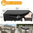 Kipiea Patio Furniture Covers Waterproof Winter, Heavy-Duty Outdoor Furniture Set Covers for Table Chairs, Anti-UV, No Tears or Fading (128" L x 128" W x 28" H)
