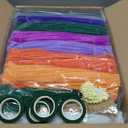 Peryiter 3600 Pcs 12 Inch Craft Pipe Cleaners Fluffy Chenille Stems Bulk with 50 Flower Stems 4 Tape and 350 Stamens for DIY Art Projects Creative Gift Wrapping Party Decorations (36 Colors)