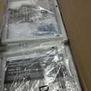 Sweetcrispy 9-Drawer Fabric Dresser Storage Tower with Wood Top and Steel Frame, Organizer Chest with Easy Pull Handles for Bedroom, Closet, Hallway,Pure White