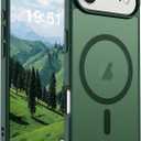 SUPFINE Magnetic for iPhone Air Case (Compatible with MagSafe)(Military Grade Drop Protection) Slim Translucent Matte Shockproof with Anti-Fingerprint Phone Cover for 17 Air, Forest Green