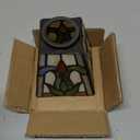 [HUIMEIJU] Tiffany lampshade, square lampshade, colored glass lampshade, Fan lampshade replacement, wall lampshade, pendant lampshade replacement, separate lampshade, HMJ6036