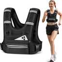 Weighted Vests for Women Men, 12 lb Weighted Vest with Storage Pockets, Rucking Vest with Reflective Stripe, Adjustable Straps Weight Vest for Running, Walking, Workout, Training