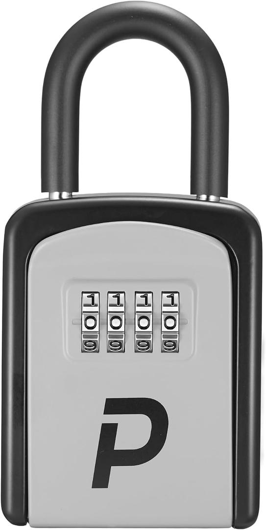 Puroma Key Lock Box, Lockbox for Keys Outdoor Combination Security Lockbox Outside Portable Storage Safe Box for Realtor and Rental, Home Office Apartment Door Handle House Key