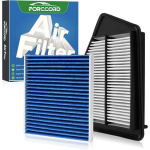 Cabin & Engine Air Filter Fit for Honda Accord 2.4L (2013-2017), Acura TLX 2.4L (2015-2020) Activated Carbon Cabin Filter Replacement Air Filter CF10134 CA11476 Car Accessories