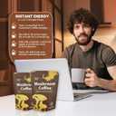Funcafflow Instant Mushroom Coffee  Arabica Coffee with Lions Mane Mushrooms, Cordyceps, Reishi, MCT Oil & Coconut Milk  Natural Energy & Immune Support  Nootropic Wellness Blend  30 Servings (EXP 06/01/27)