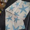 Blue Starfish Table Runner,Nautical Beach Table Runner Decor for Dinning Room Kitchen Summer Ocean Sea Decorations for Holiday Party, Housewarming Gifts for Women Friends Couple, 13X72Inches