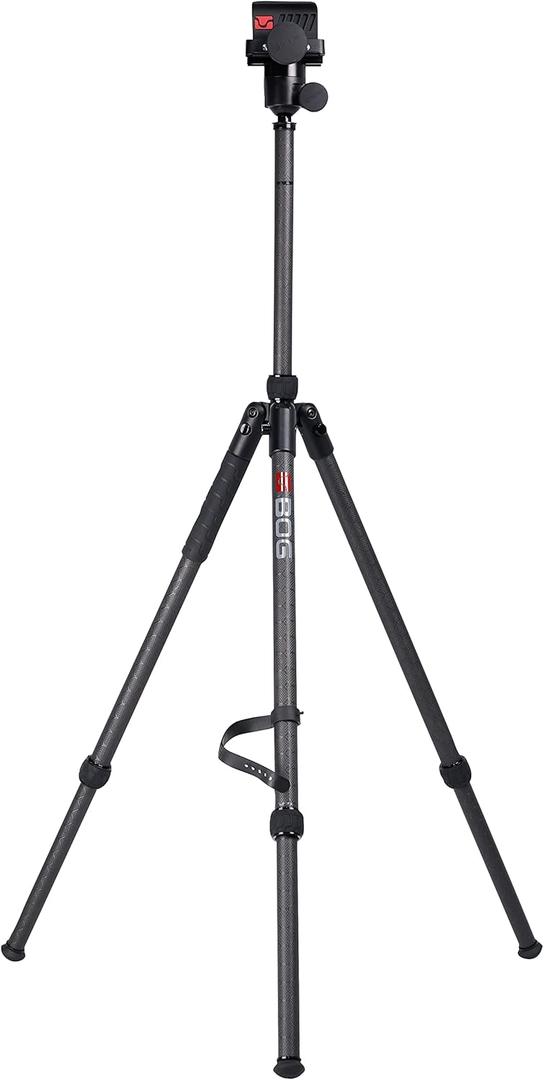 BOG DeathGrip Aluminum Tripod with Durable Frame, Lightweight, Stable Design, Bubble Level, Adjustable Legs, Shooting Rest, and Hands-Free Operation for Hunting, Shooting, and Outdoors