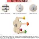 Bird Rotating Perch Toy,Durable Unique Wooden Ferris Wheel Parrot Toys with 5 Perches,Bird Cage Accessories for Parakeet, Cockatiel, Budgerigar,Conures, Lovebirds