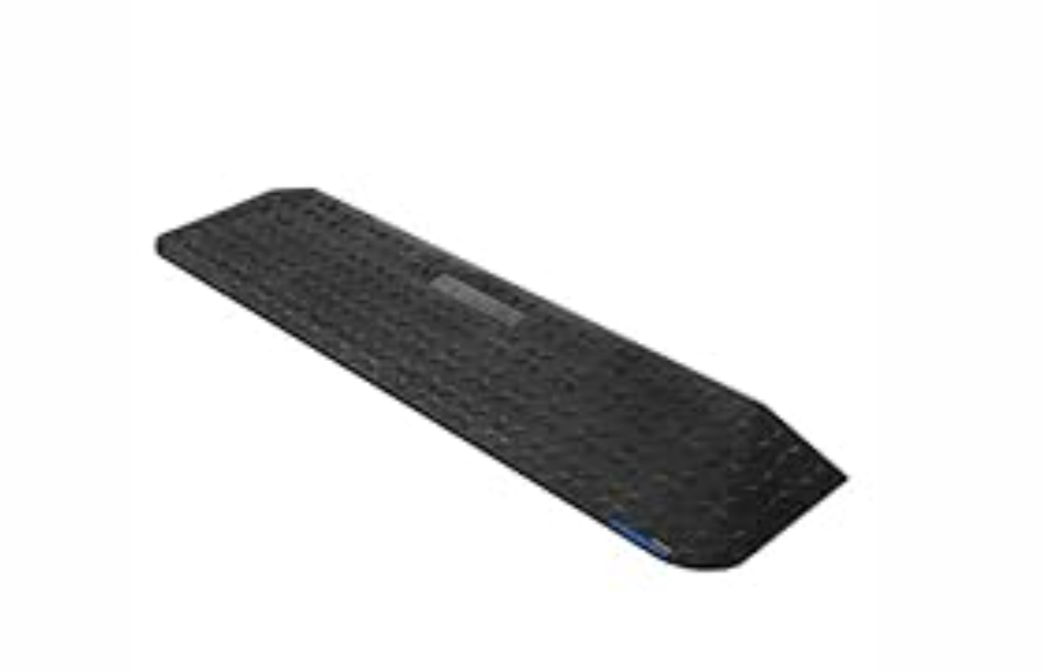 Ruedamann 2" Rise Rubber Threshold Ramp, 42.9" Wide Wheelchair Ramp, 2200 Lbs Capacity, Entry Ramp, Curb Ramp with Non-Slip Surface, for Wheelchairs, Scooter, Power Chairs, Driveways