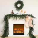 Jutom 1 PCS 6 ft Christmas Cedar Garland - Green Artificial Realistic Cedar Garland Faux Decoration for Table, Mantel, Wall Winter Holiday Party