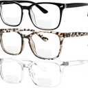 Yogo Vision Bifocal Reading Glasses for Women Men Rectangle Multifocal Readers Fashion Nerd Eyeglasses