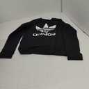adidas Originals womens Trefoil Crewneck Sweatshirt, Black, XX-Small US