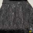 Women's Strapless Long Dress Sheer Lace Hem Cocktail Prom Bodycon Maxi Dresses (Black)