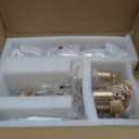 Q&S Modern Gold Crystal Chandelier Amber Crystal Pendant Light 6 Lights for Bedroom Dining Room Entryway Hallway Office Bathroom UL Listed