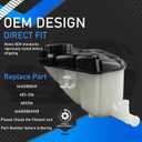 Engine Radiator Coolant Overflow Reservoir Tank With Sensor & Cap Compatible With 2006-2015 Mercedes-Benz GL320 GL350 GL450 GL500 GL550 ML350 ML450 ML500 ML550 Replaces 1645000049 603-256