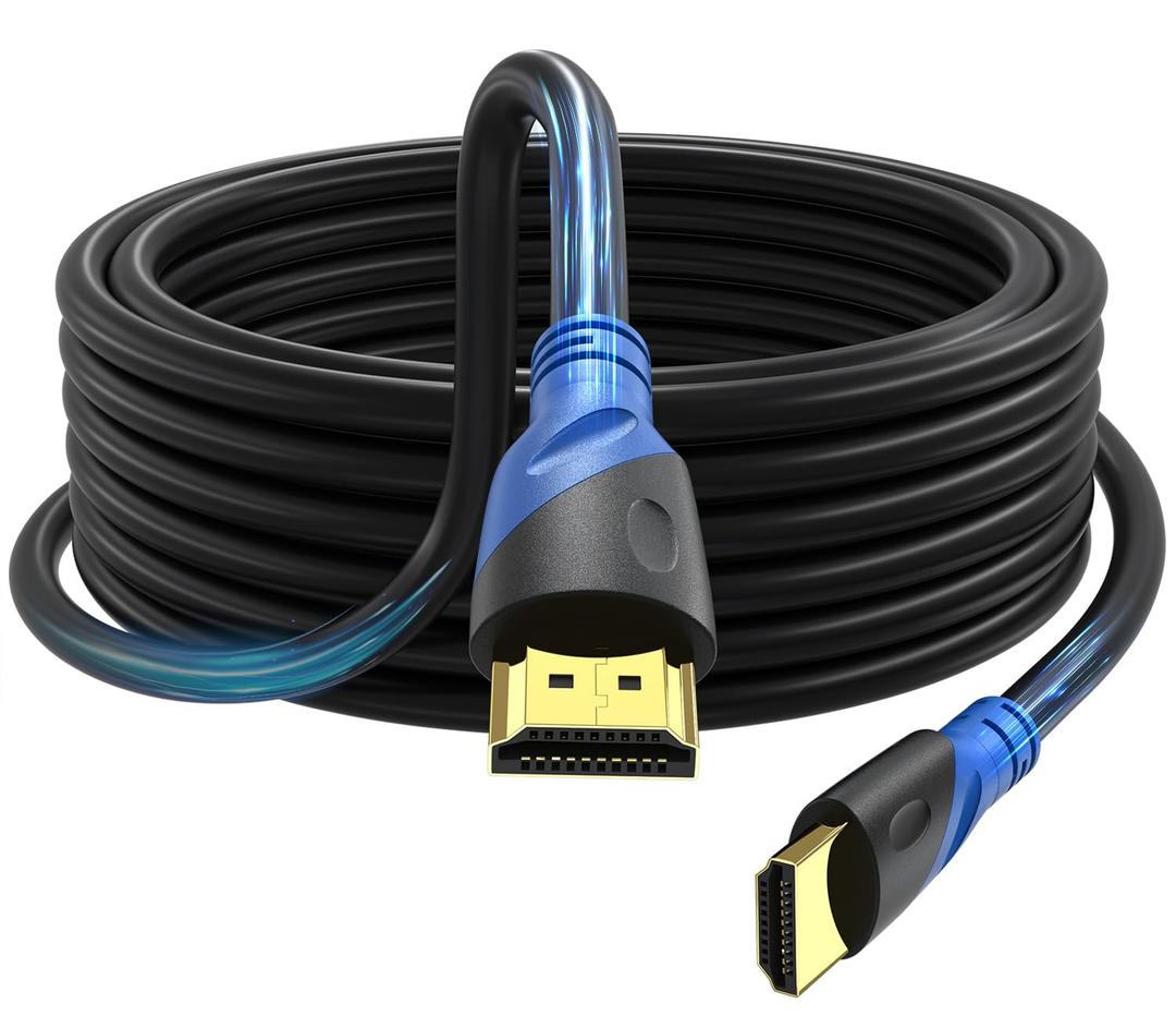 4K HDMI 20 FT Cable (HDMI 2.0,18Gbps) Ultra High Speed Gold Plated Connectors,Ethernet HDMI Cord, 4K@60HZ 2K 1080P 3D ARC Compatible with UHD TV Monitor Laptop Xbox PS4/PS5 ect(6m)