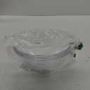 PLASTICPRO Disposable Round Serving Bowls, Party Snack or Salad Bowl, Medium, Plastic Crystal Clear Pack of 4