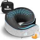 Neck Pillow Airplane - Travel Pillow - Comfortable and Ergonomic Memory Foam - Airplane Pillow with 360 Head & Neck Support - Grey