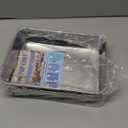 P&P CHEF 9.3 Inch Toaster Oven Pan Set of 2, Stainless Steel Baking Pan for Small Toaster Oven, Rectangle Shape & 1.75-Inch Rim, Brush Finished & Dishwasher Safe