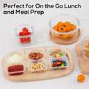 4 x 10 Sets Double Compartment Condiment Containers with Lid, Small Plastic Clear Container for Sauce Snack Refrigeration Outdoor Takeaway, Food Grade BPA-Free