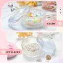 Tioncy 3 Pcs Large Body Powder Puff and Container Valentine's Day gift Powder Container with Puff Crystal Case Soft Washable Reusable Velour Face Body Glitter Wet Dry Makeup(Classic,Dazzling)