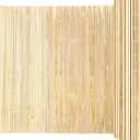 VEVOR Natural Bamboo Privacy Fence Screen, Eco-Friendly Decorative Bamboo Slat Fence, 6 ft H x 16 ft L Panel, for Garden, Backyard, Balcony, Patio, Pool Side