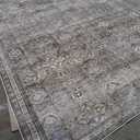 Loloi Layla Collection LAY-13 Antique/Moss 9'-6" x 14' .13" Thick Area Rug, Soft, Durable, Vintage Inspired, Distressed, Low Pile, Non-Shedding, Easy Clean, Printed, Living Room Rug