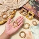 8 Pcs Mini Vintage Frames, Mini Gold Picture Frames Small Antique Photo Frame Ornaments for DIY Jewelry Display Christmas Wedding Holiday Party Home Hotel Decor
