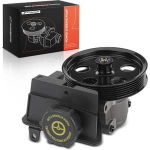 A-Premium Power Steering Pump, with Pulley & Reservoir, Compatible with Ford Focus 2006-2011, Transit Connect 2010-2011, 2.0L 2.3L 2.5L Gas, Replace # 6S4Z3A674A