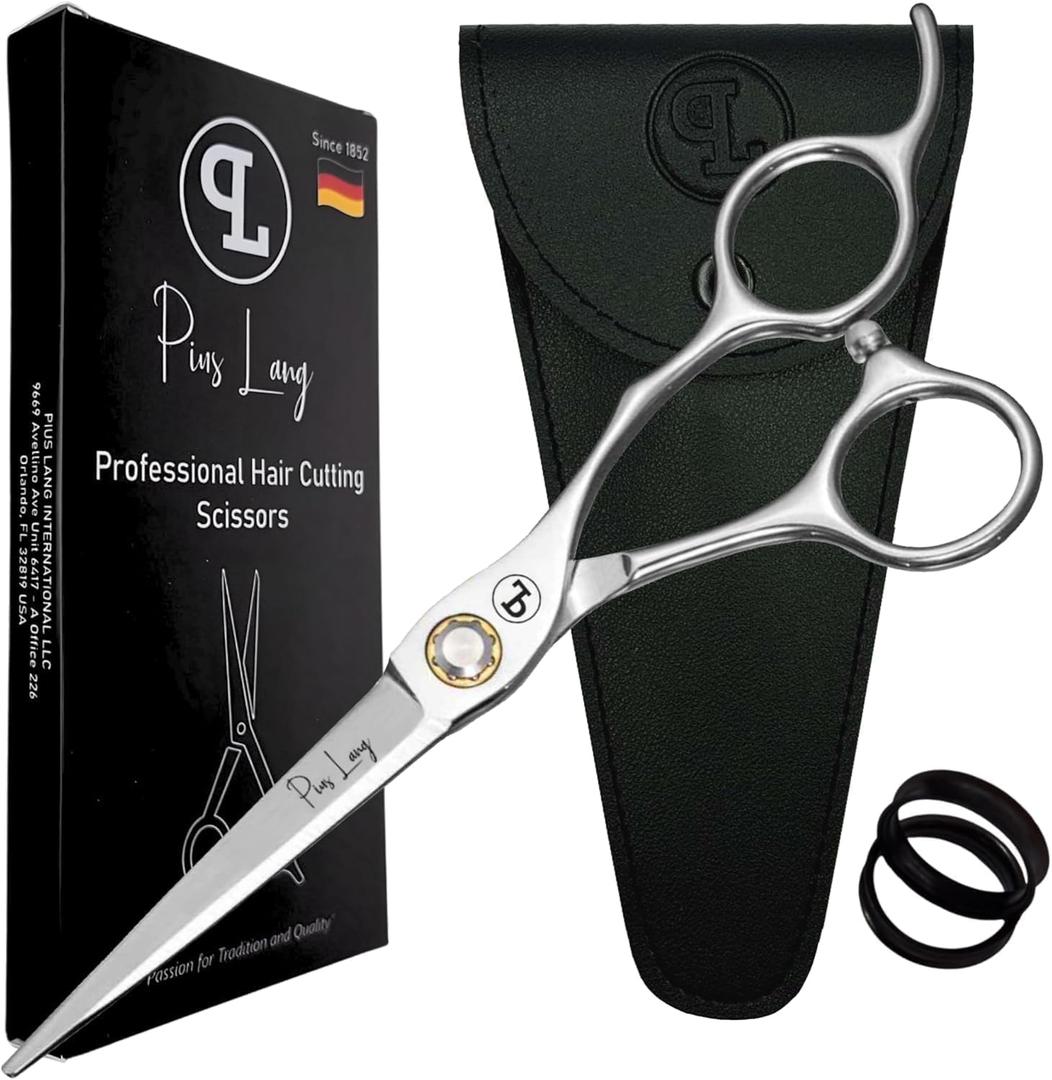 Professional Hair Cutting Scissors 6.5" Since 1852 Premium Shears for Beauty Students, Beginner Stylists & Premium Home Use, Convex Blades, Ball-Bearing Tension System + Pouch