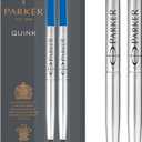 Parker Rollerball Refill Medium Nib, Blue, Pack of 2