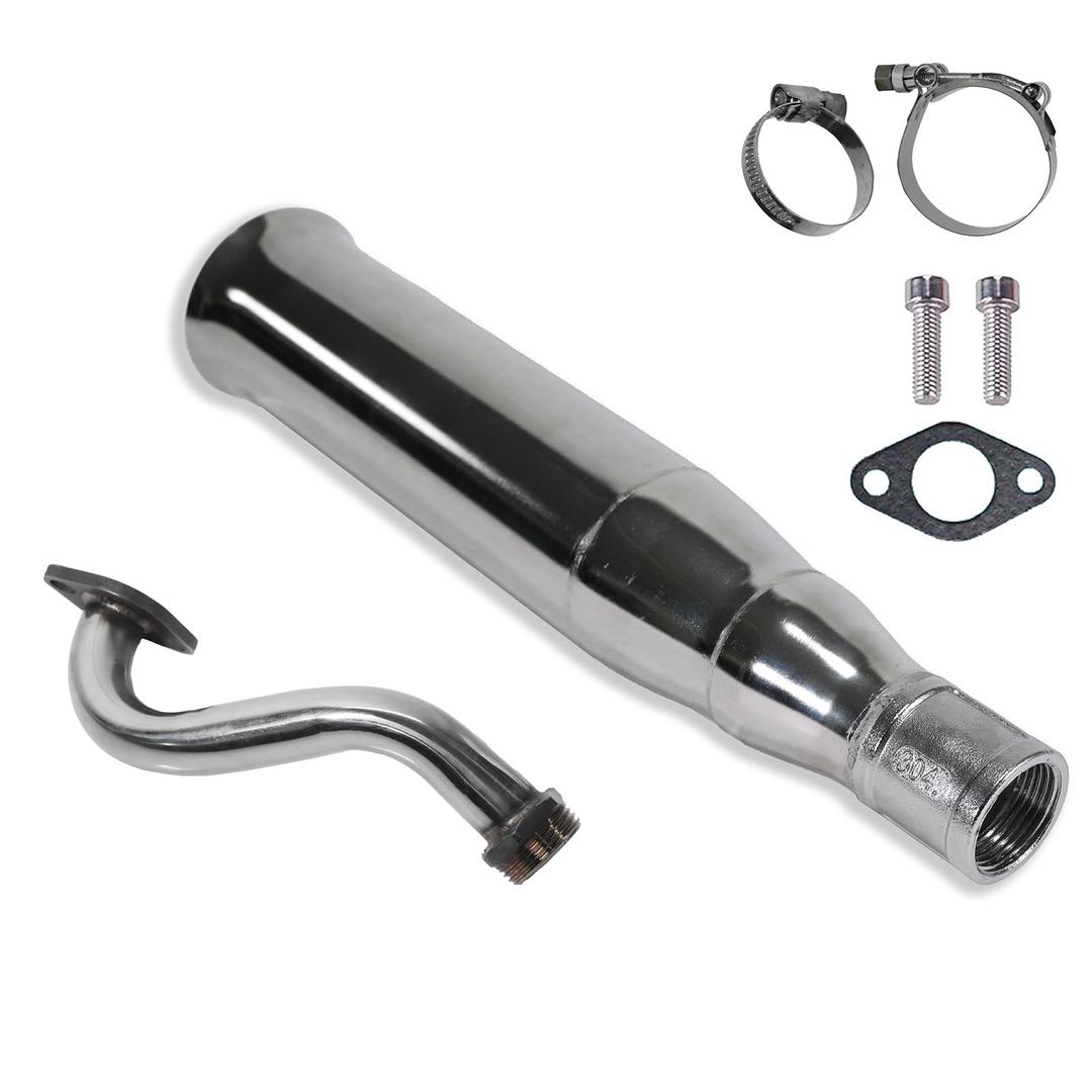JMCHstore Central Trumpet Pipe for Predator 212 w/Monster Mega Moto MMB80 MMB105, Coleman RB100, Motovox MBX10 Baja DB30 97cc, For Orxyearth Dirt Kids Mini Bike (No Riser needed)