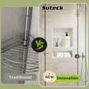 Suteck Shower Niche, 25" x 17" 3.8" Outer Size, Actual Size 14" + 16.5"(Big Grid) 14"+ 6" (Small Grid) Tile Ready Recessed Shower Shelf Bathroom Niche Box for Organization