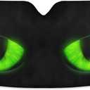 Green Evil Eyes Car Sun Shade Windshield Big Monster Eyes Sun Shield UV Ray Protection Foldable Sun Visor for Front Window Blocks Automotive Interior Accessories 55 X 27.6 in