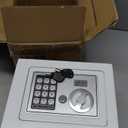 TENAMIC Electronic Digital Security Keypad Lock Box - 0.23 Cubic Feet Mini Safe for Office, Hotel, Home - White