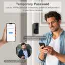 Smart Door Lock,Keyless Entry Door Lock for Front Door,Security Smart Deadbolt with Touchscreen Keypad,App Remote Control Fingerprint