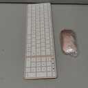 seenda Bluetooth Keyboard and Mouse Combo for Mac, SKM64-2 Rechargeable Slim Wireless Keyboard Mouse Compact, 3 Multi-Device Connection, Compatible for Mac, MacBook Pro/Air, iPad, White Rose Gold