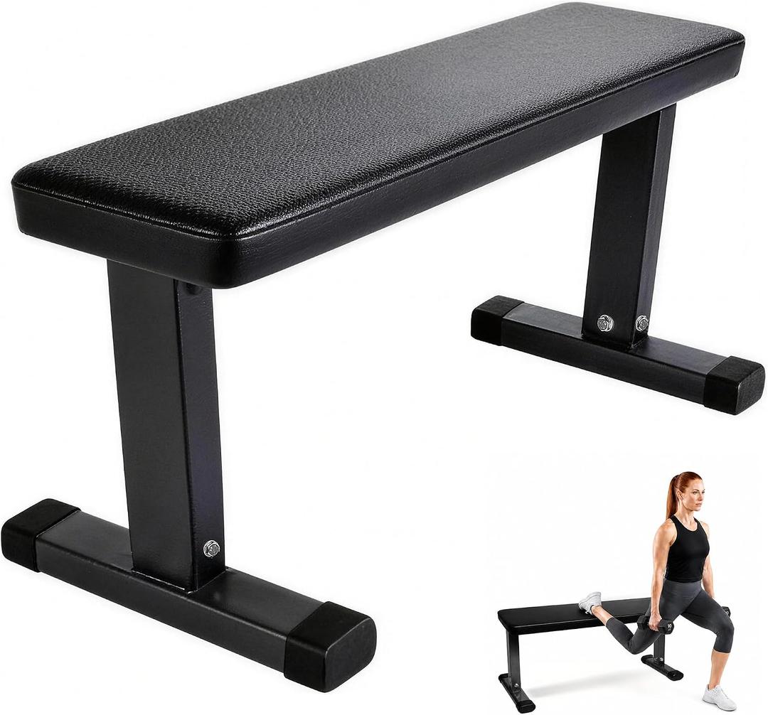 HULKFIT Adjustable Folding Weight Bench, Heavy Duty Workout Bench with Multiple Backrest Positions, Stable Incline Decline Flat Exercise Bench for Full Body Strength Training at Home Gym