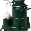 Zoeller M98 Flow-Mate Sump Pump - 1/2 HP - Cast Iron - LED Power Plug - High Flow - Vortex Impeller - Stainless Steel Hardware - Factory Tested and Float Operated - Submersible Sump Pump - 115V
