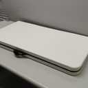 LIFETIME 280228 37-Inch Square Fold-in-Half Table, White Granite Top with Gray Frame