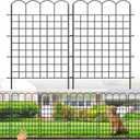 12 Panels No Dig Decorative Garden Fence, 40 in(H) X 26 ft(L) Tall Garden Dog Fence Animal Barrier Rustproof Metal Wire Panel Border Fencing for Yard, Flower Vegetable Bed, Patio and Outdoor Decor