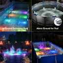 Solar Pool Lights, Solar Powered Submersible LED Lights with Remote IP68 Waterproof Swimming Pool Lighting,16 Colors Underwater Pool Light for Above Ground Inground Pool, Pond (Blue,4Pack)